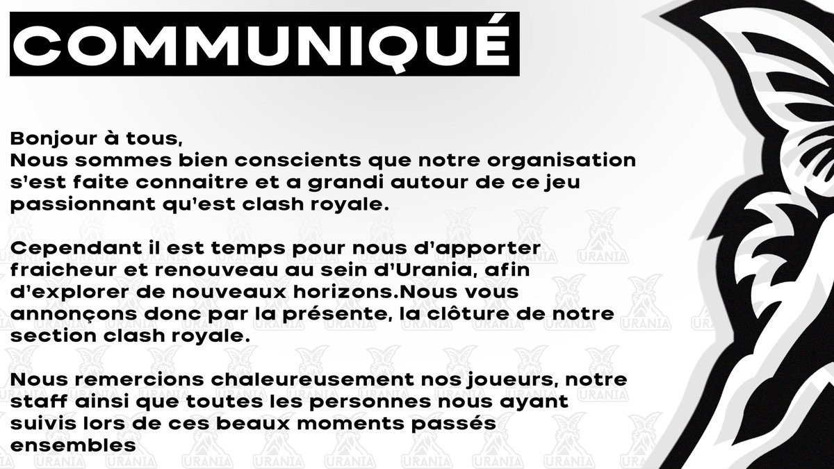 Notre papillon s'envole vers de nouvelles aventures 🦋

Merci pour tout <a href="/ClashRoyale/">Clash Royale</a> ❤