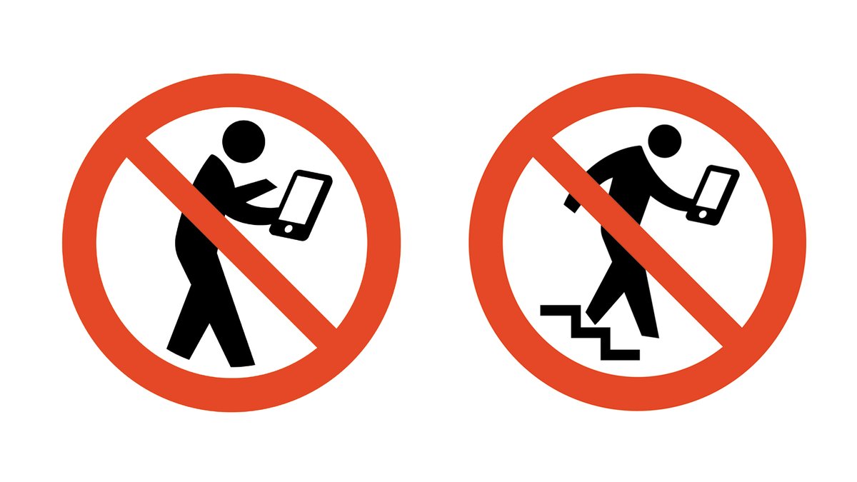 株式会社石井マーク V Twitter ちなみに先述の図記号 ピクトサイン がスキップぽい造形になっているのは これが登りエスカレータや階段の前に貼られていた事に関係している可能性も否めませんが ソコはどうでもエエんです 歩き スマホの記号が規格標準化されれば