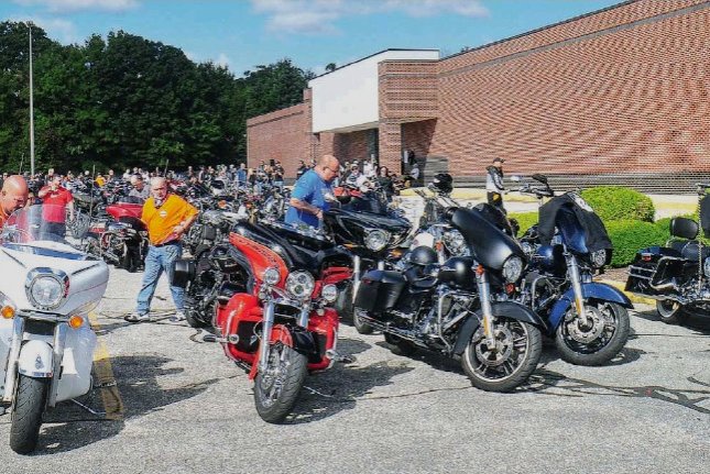 jofitz7's tweet image. In today's @WoonsocketCall: Friends and family of Johnathan "John" Blain, who was killed in motorcycle crash in June, ride on in his memory during a bike run from Woonsocket to Connecticut Saturday. Photos/@ernesta1959