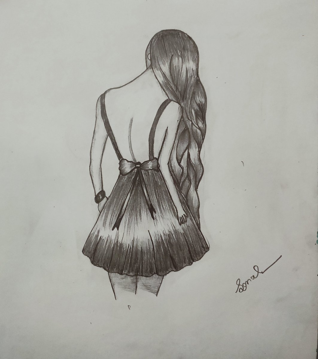 Dress Elegant Girl Sketch Vector Images (over 5,000)