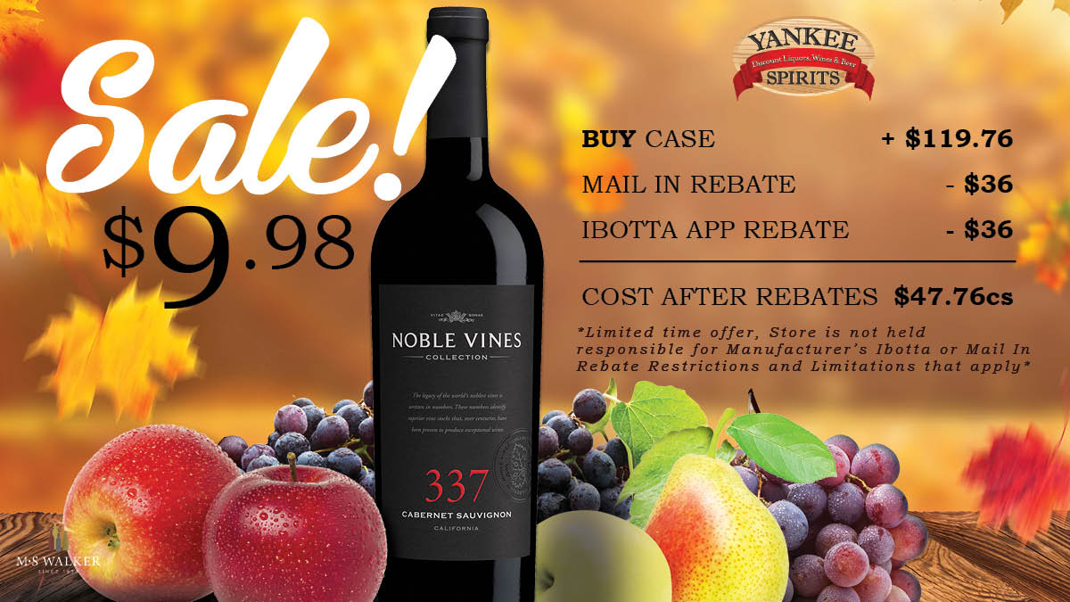 Noble Vines is on sale at all #YankeeSpirits locations. Buy now and take advantage of super savings: bit.ly/2Dveg1E