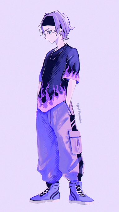 「男性中心 紫」のTwitter画像/イラスト(古い順)