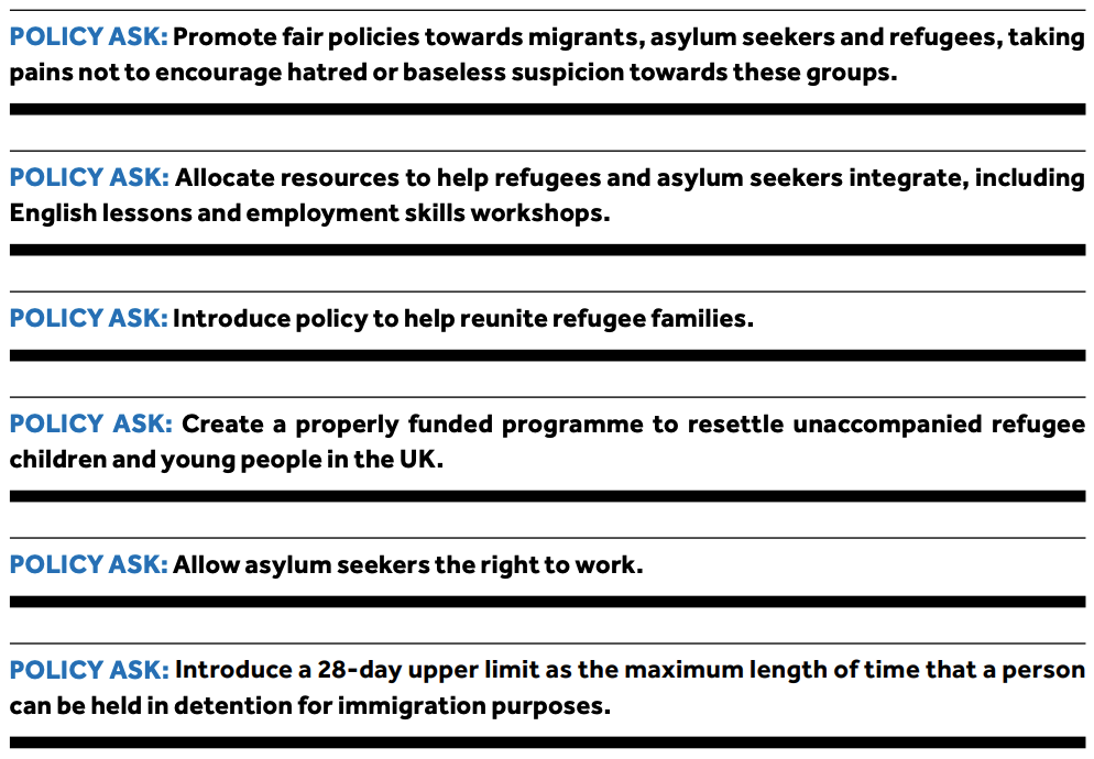 This ignores the hard work by the "not political" BoD to push these manifesto commitments, which the Home Secretary has systematically undermined and dismantled. We need to  #ChangeTheStory when it comes to refugees and make it count when we say  #RefugeesWelcome
