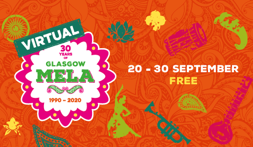 GlasgowMela's tweet photo. In ONE WEEK, it all begins! Join us on https://t.co/RQcv2tXrm8 from 20-30 September from 6pm-8pm for FREE online performances at the first ever Virtual Glasgow Mela!
MORE INFO: https://t.co/rGpLqrQ5q5
#multiculturalcelebration #music #dance #performance https://t.co/MUgjtP1cjx