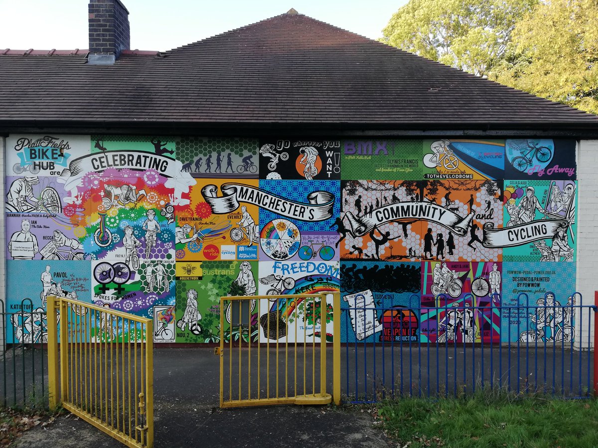 PlattFieldsBikeHub (@plattfieldbikes) on Twitter photo Well done to all our volunteers and a big thanks to <a href="/powwow_pedals/">PoWWow Pedal Power</a> for the great new art work on the bike hub! Well done to all our volunteers and a big thanks to <a href="/powwow_pedals/">PoWWow Pedal Power</a> for the great new art work on the bike hub!