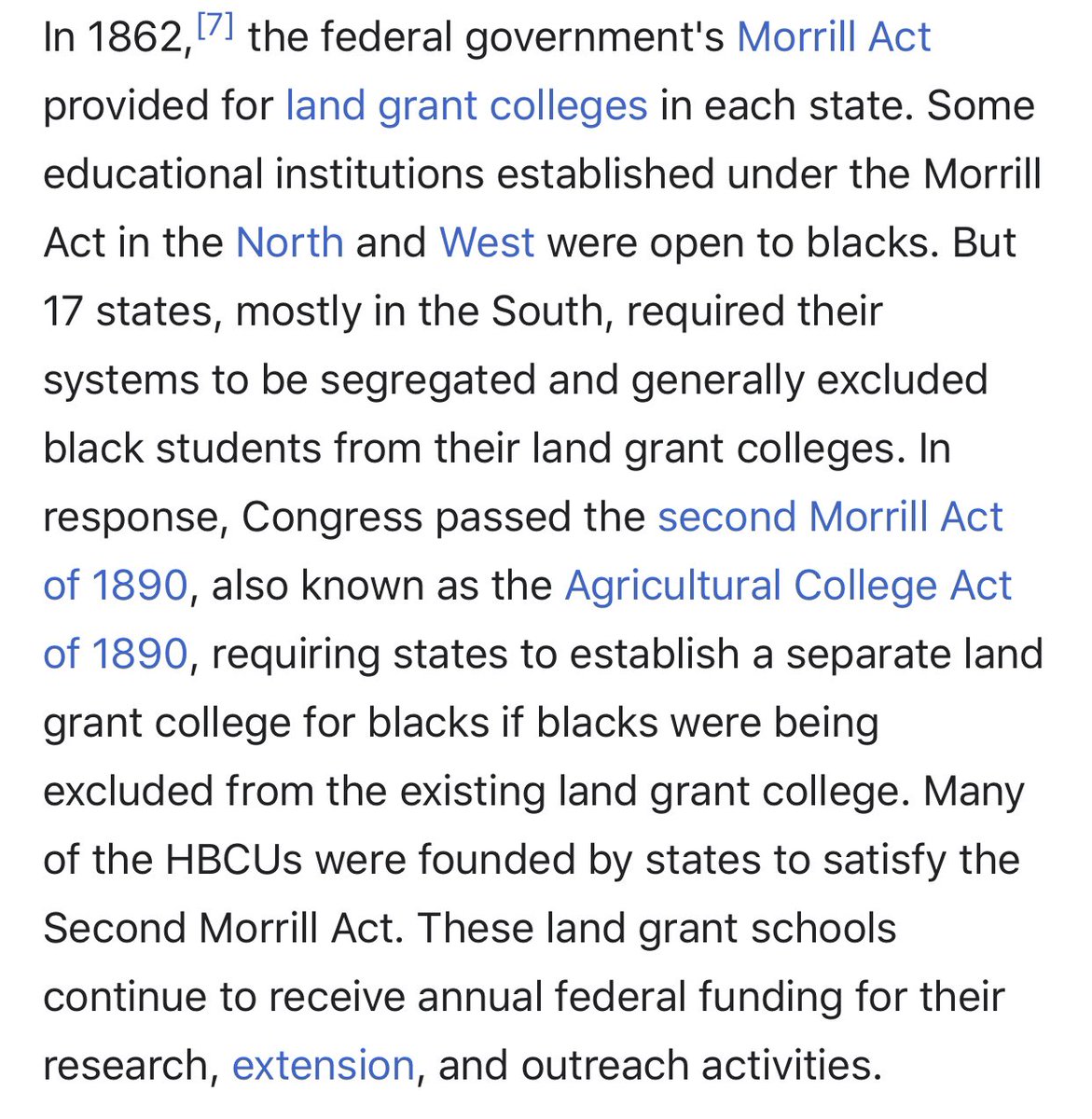 She points out “Howard is not an HBCU. It’s a land grant college that receives direct federal funding”. I disagree that federal funding fully excludes Howard from being considered an HBCU. I thought an HBCU just had to be a school for Black folk established before 1964. But ight.