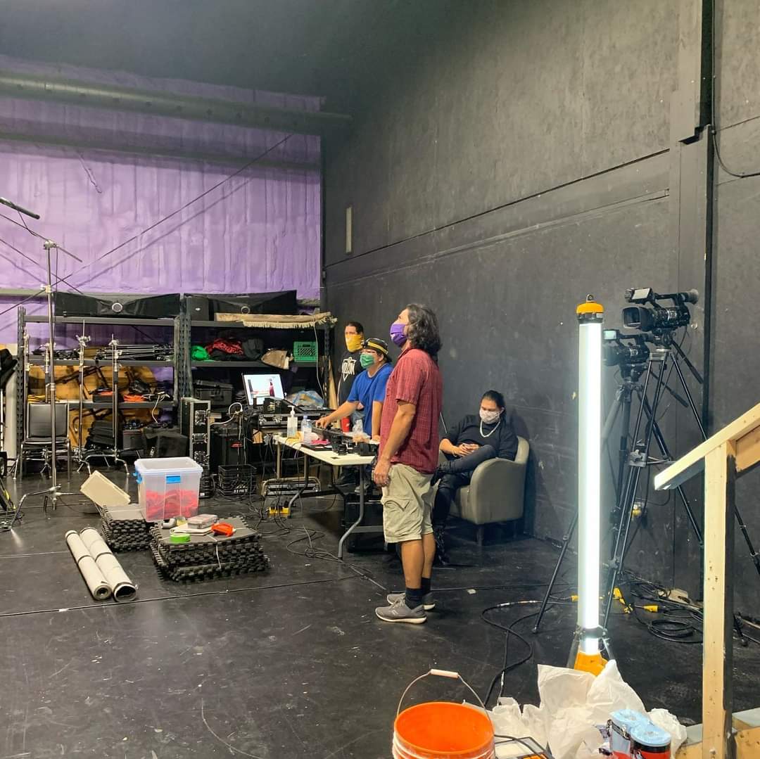 KahawiDance's tweet photo. A few behind the scenes photos from last night's LIVE screening of BLOOD WATER EARTH as part of #CelebrationofNations 2020 Virtual Program. @reddoorSN @ThruTheRed_Door @FirstOntPAC 
Photo by @SanteeSmith https://t.co/QPYnkid8lt