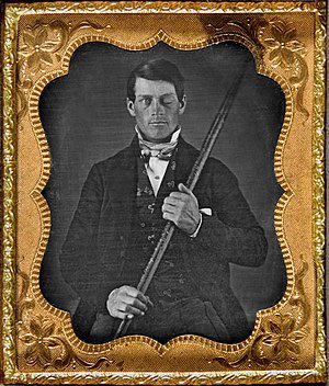 Psych_Review's tweet photo. On this day in 1848, Phineas Gage, a railroad construction foreman, survived an accident in which a large iron rod was driven through his head, destroying much of his brain's left frontal lobe. The injury affected his personality and behavior for the final 12 years of his life. https://t.co/ft24mv9suf