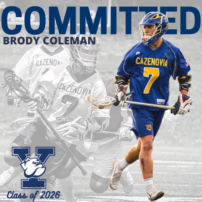 Congratulations to <a href="/CAZLAX/">Cazenovia Lacrosse</a> ‘22 Midfielder Brody Coleman on his commitment to the admissions process <a href="/YaleLacrosse/">Yale Men's Lacrosse</a>!