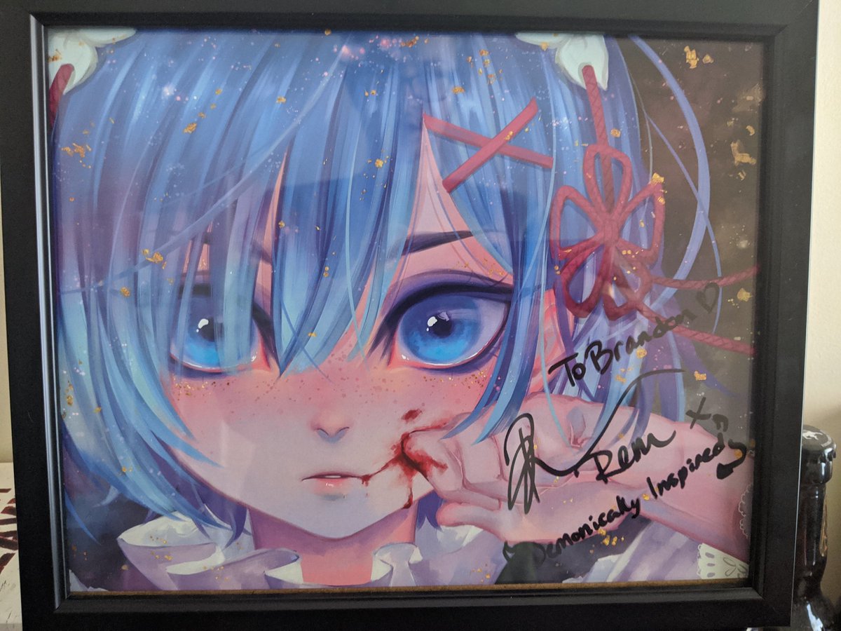 My frame for the signed Rem print is beautiful. @briannanoellek