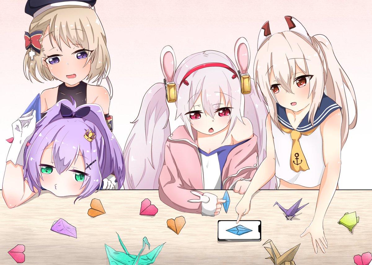 綾波の折り紙教室 アズールレーン アズレン ラフィー 綾波 ジャベリン Z23 ツイレポ