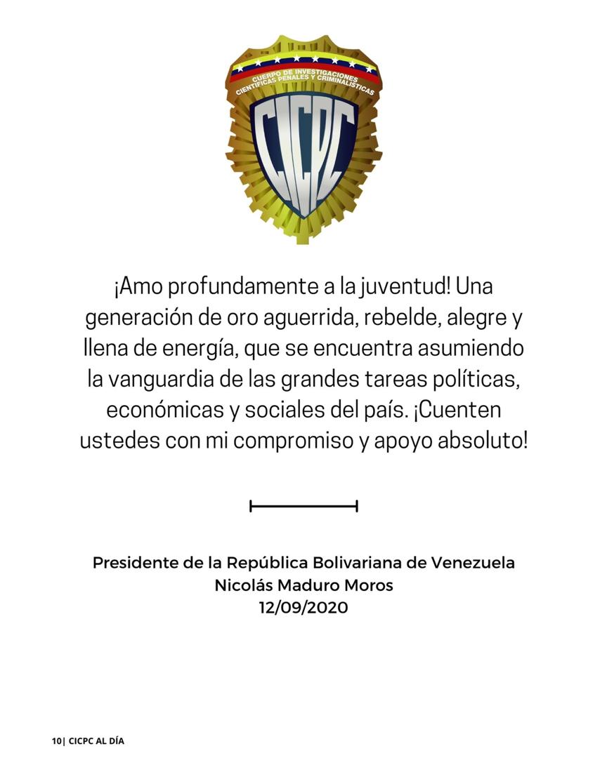 Hoy hacemos entrega de la edición número 83 del boletín CICPC Al Día, como suelo recordar todos los domingos, la idea es compartirlo y darle difusión a parte de nuestro trabajo, no olviden, que ser policía es la profesión más bonita del mundo.
