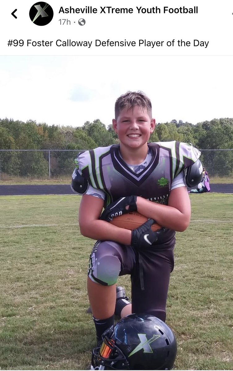 Proud dad moment 💪 ... My kid made zero tackles and still won the defensive player of the week award. How? He did his job. Disrupt and create chaos. He also drew 6 holding penalties so 🤷‍♂️ #SCYFL #AshevilleXtremeFootball