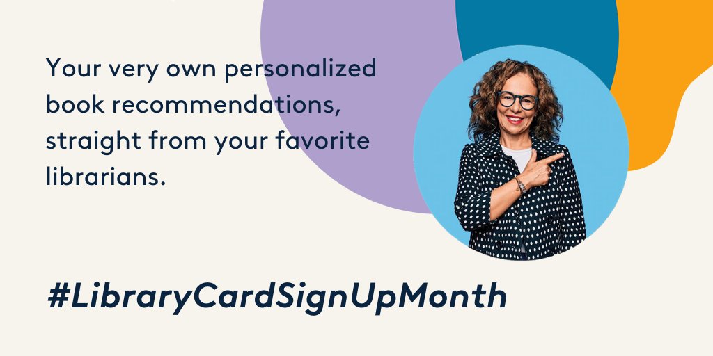 Book recommendations made uniquely for you.  https://cinlib.org/2ZAQau5   #LibraryCardSignUpMonth