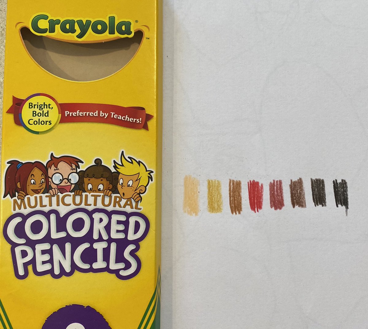 JamieKleinberg's tweet photo. Hey @Crayola - I’m trying to color with my nephew and show him something that looks like his own brown skin. I don’t think you know what multi-cultural means... https://t.co/LKucCL29wY