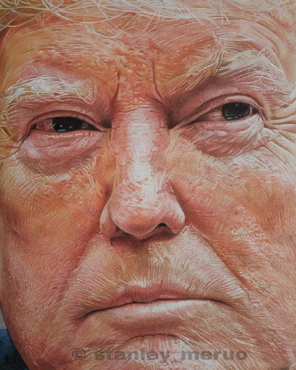 stanley_meruo's tweet photo. Colored pencil drawing of the President of the Strong USA 🇺🇸, Donald Trump @realDonaldTrump @TeamTrump
Size: 24x32 ☺
Please 🙏RT this till it gets to the president. @Doks_Art 
#trump #drawingwhilewhite #art https://t.co/9NHpr7nnsP