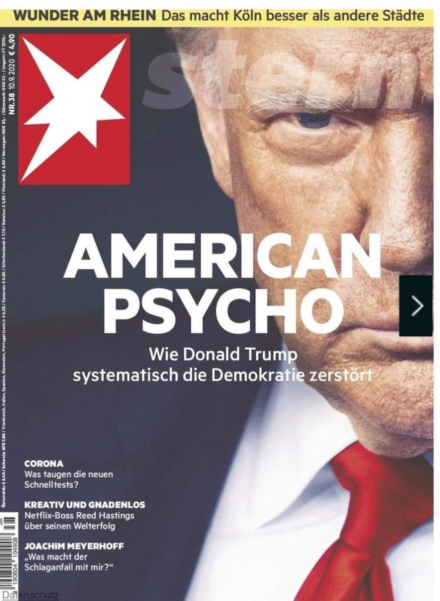 Derek Johnson That S One Helluva Magazine Cover American Psycho How Donald Trump Is Systematically Destroying Democracy