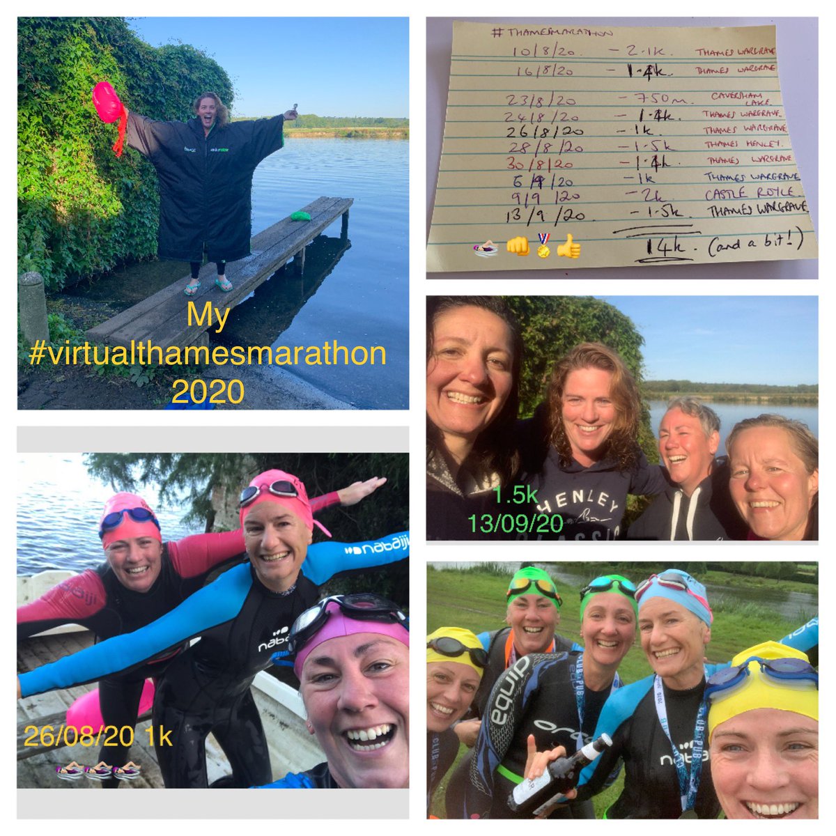 tweetyfi's tweet photo. Beautiful morning to complete my @HenleySwim #virtualthamesmarathon. No fancy watch to track my efforts... just paper & pen and some photos! Chasing the #lockdownbling π
ππ»ββοΈπ https://t.co/IbrjTZjp5h