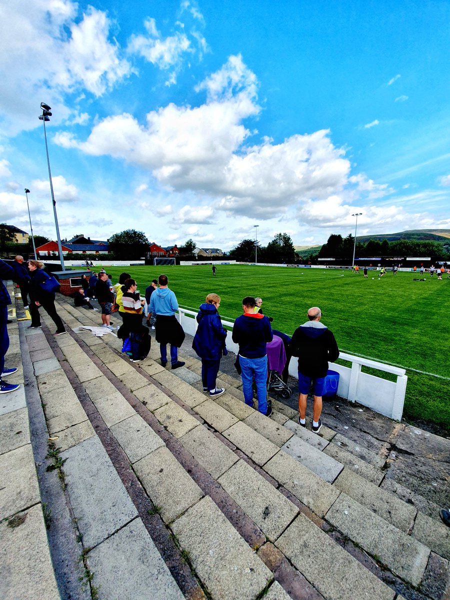 2605NI's tweet photo. Lovely weather watching @MossleyAFC winning 3-0 in the FA Cup ystdy. Ensuring I stood alone on a step. I'm all about social distancing these days! #rulenerd https://t.co/9yLi47pQxp