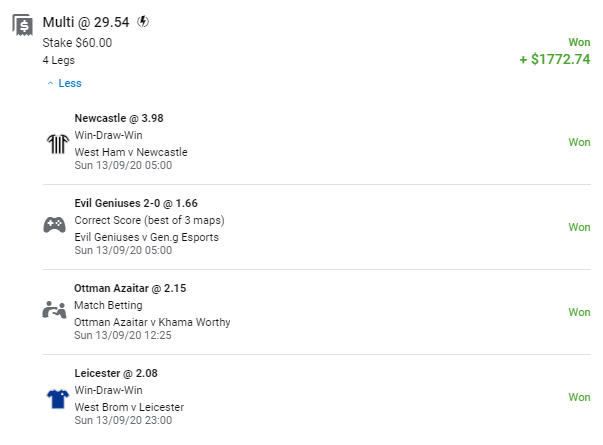 sozman's tweet image. Lets go baby, first multi win not a bad one 💸