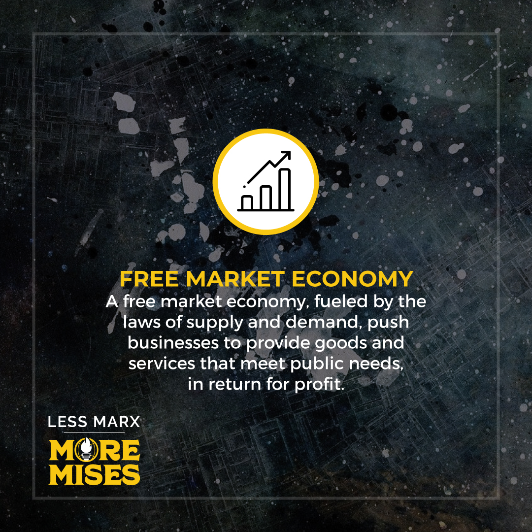 sfliberty's tweet photo. We believe that a free market economy is the system most conducive to economic development, innovation, greater prosperity, consumer choice, and ultimately a freer society. 

#FreeMarket #Capitalism https://t.co/A9UoD3YxeB