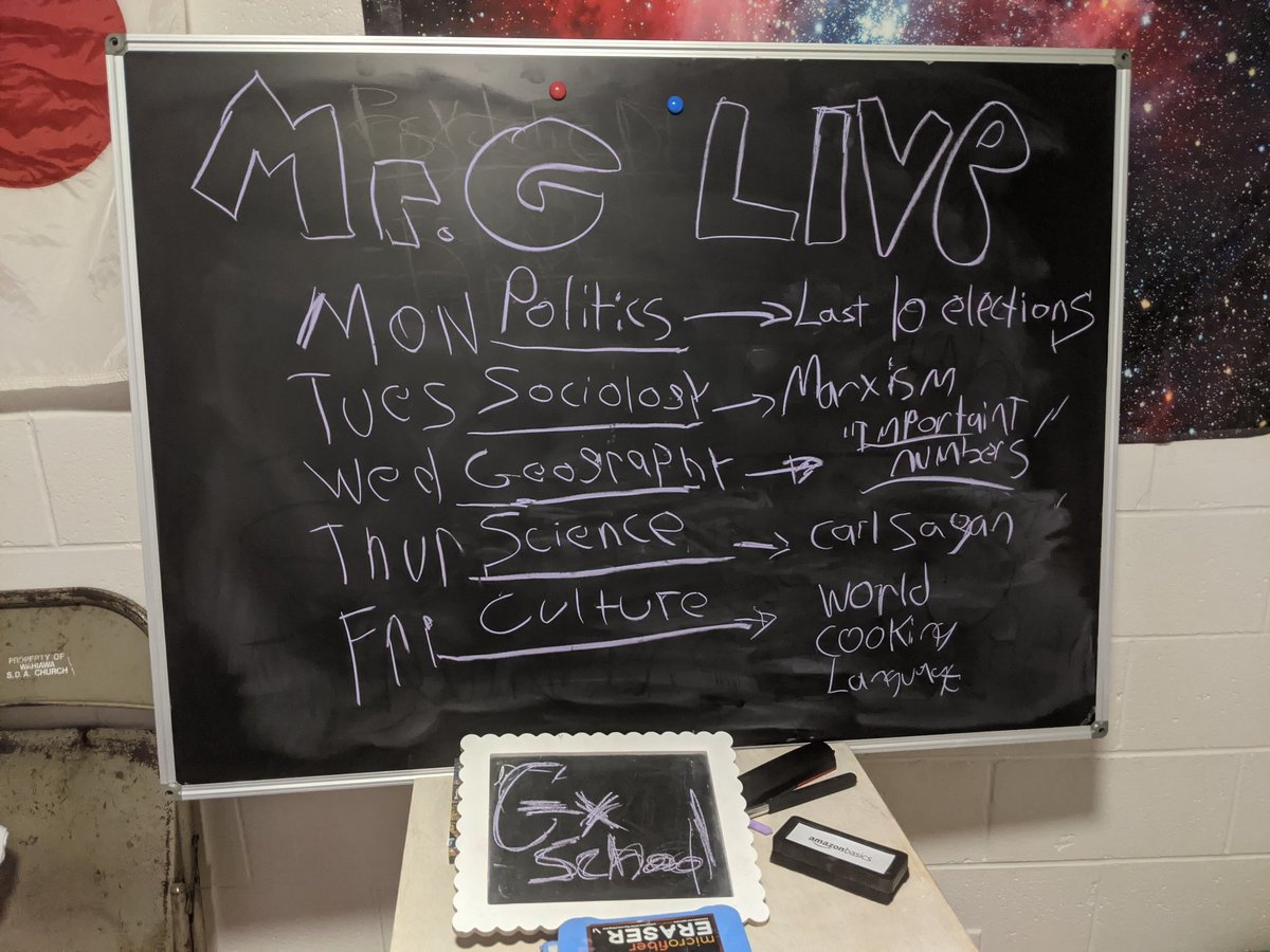 GregoryBrandt's tweet photo. This week's #ClassSchedule on #MrGLIVE. All classes are on YouTube and start at 3pm HST (Hawaii Standard Time) https://t.co/1XyCLfMx9I