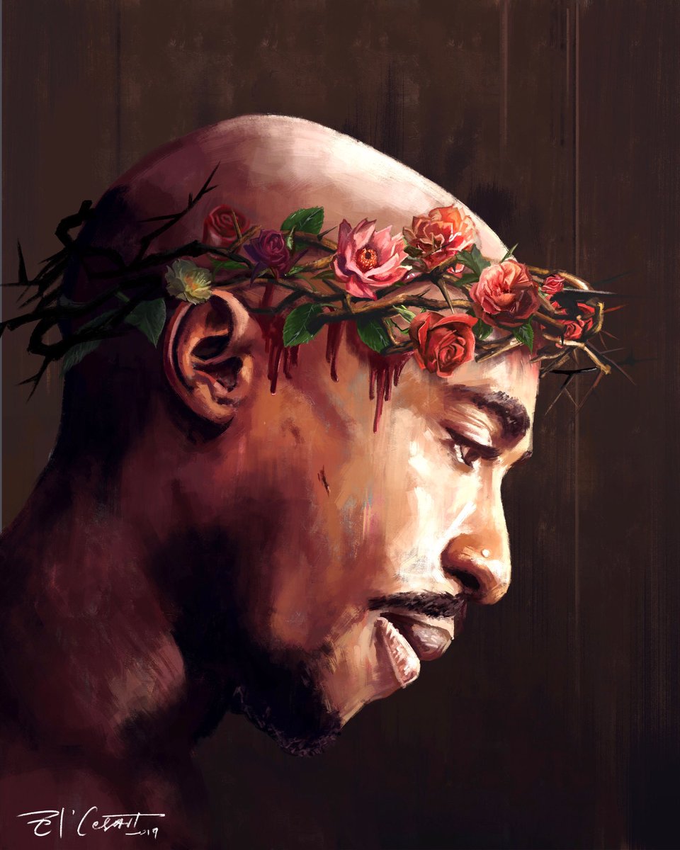 El_Cesart's tweet photo. 24 years ago today we lost the legendary Tupac. May his soul ready in Peace.
Piece I called “The Rose That Grew From Concrete”🌹
#2pac #tupac #tupacart #hiphopart #fanart #makaveli #legend #rip #elcesart #tupac #riptupac #oldschool #tupacart #elcesart #artlife #blackart https://t.co/eoXCUsa4YD