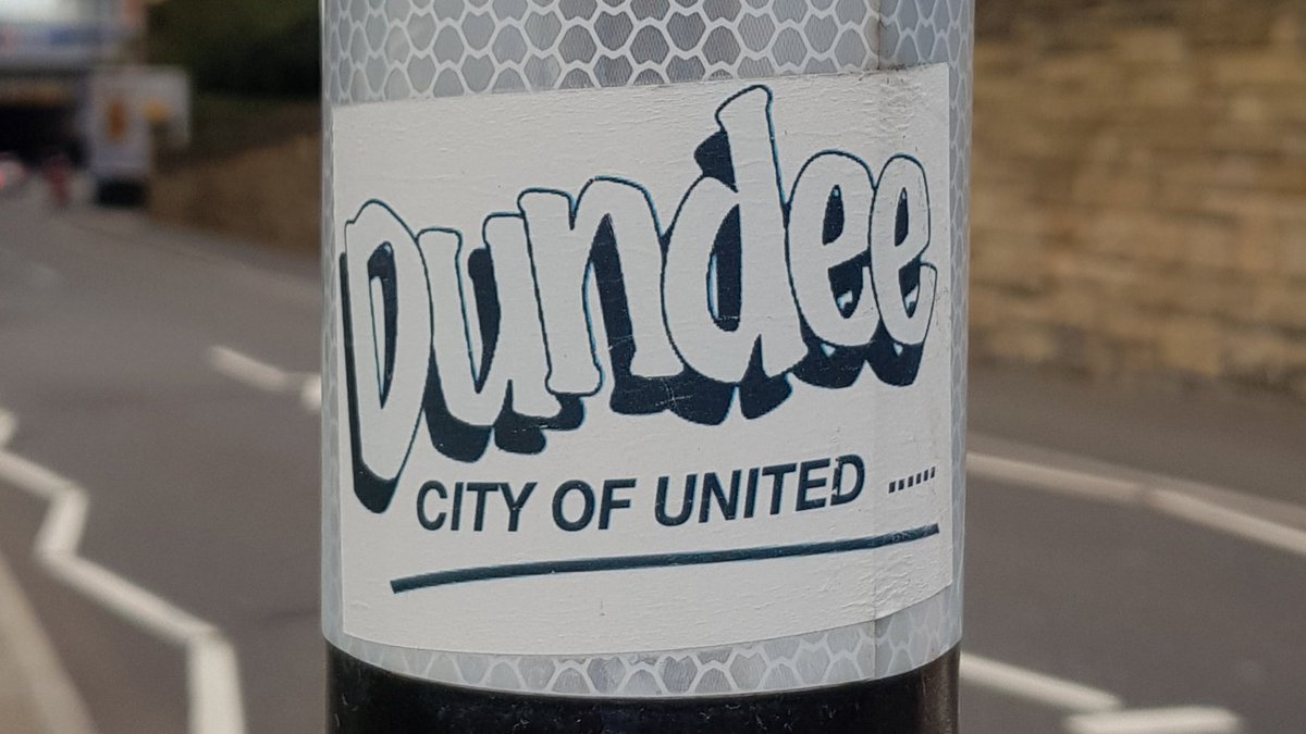 Dundee United represented on Forth Street, behind Newcastle Central Station...