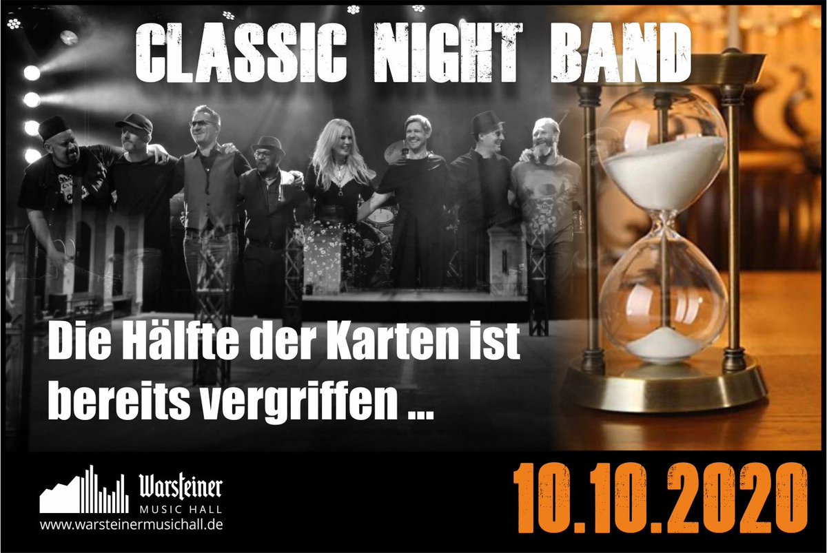 WarsteinerHall's tweet photo. Wir gehen wieder an den Start, den Anfang macht die Classic Night Band. 
Alle weiteren Infos gibt es ab morgen auf unseren Kanälen. ☝🏻

@stadtdortmund 
#backtolive #dortmund https://t.co/9rVxn9RKzB