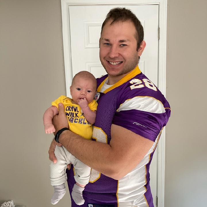 ShadyRaaen's tweet photo. First Vikings game! One day, she'll see the purple and gold win a super bowl! Can I get a witness? @PAOnTheMic https://t.co/7eKdKAaPf2