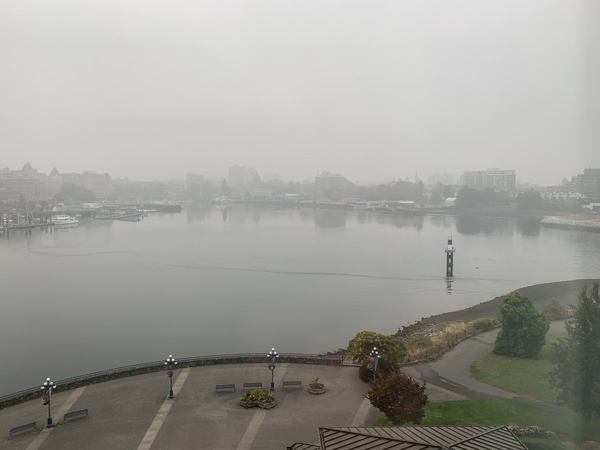 IAmCarlJensen's tweet photo. Good morning from a hazy #Victoria! #yyj #staycationweekend #explorebc https://t.co/QWWphOFYio
