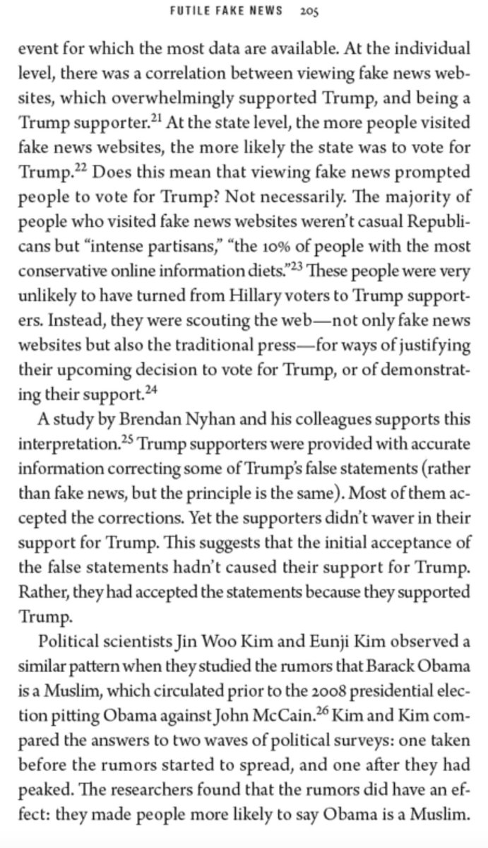 Finally, cognitive scientist Hugo Mercier refutes the larger claims made in The Social Dilemma with empirical studies showing that social media had next to no influence on fake news, the 2016 election, etc. Here is one page summarizing that data.