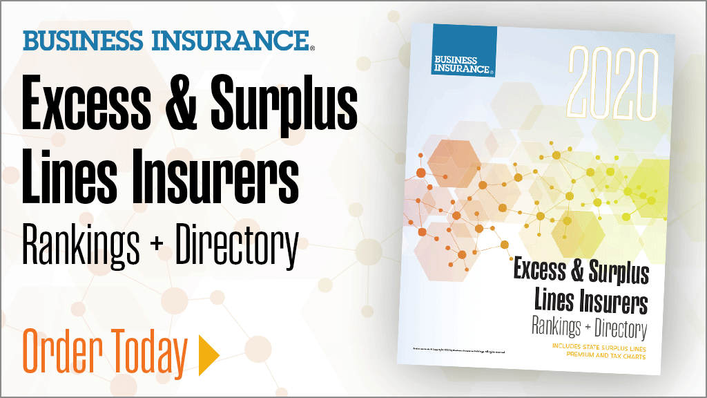 BusInsMagazine's tweet photo. BI ranks top 10 #excesslines and #surpluslines insurers based on 2019 non-admitted direct premiums. Along with the latest rankings, get other premium and revenue data on 44 surplus lines insurers + feature articles & more!
Get Your Directory: https://t.co/64456WxXdy https://t.co/YcsoQXwLa0