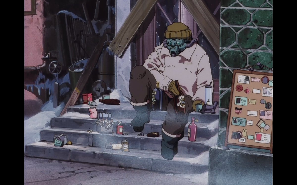 Cowboy bebop knows how to use colors extremely well in its anime and should be a leading example of how to use colors. Use colors to express certain emotions or use colors to grip the viewer. Its something i have very much missed in modern anime :(.