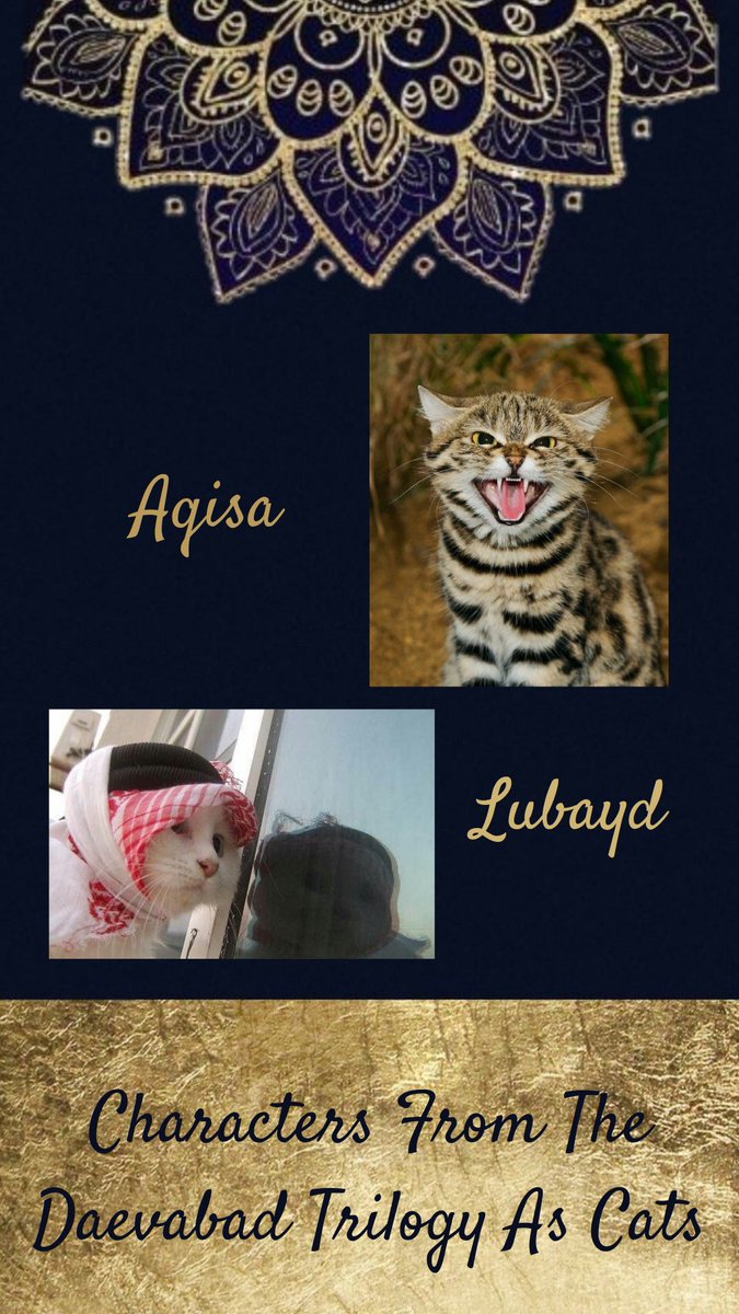 Here’s Aqisa looking like her fierce self and Lubayd probably staring longingly at all the amazing food.  #thekingdomofcopper  #daevabad