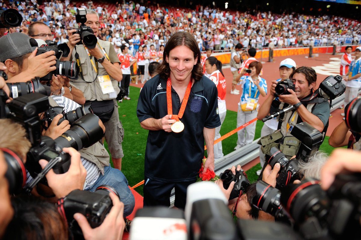 Messi represented Argentina in 4 different tournaments and has won the MVP award in every single one of them. No other player in history achieved that feat. (World Cup 2014, Copa America 2015, U20 World Cup 2005 and Olympics 2008).