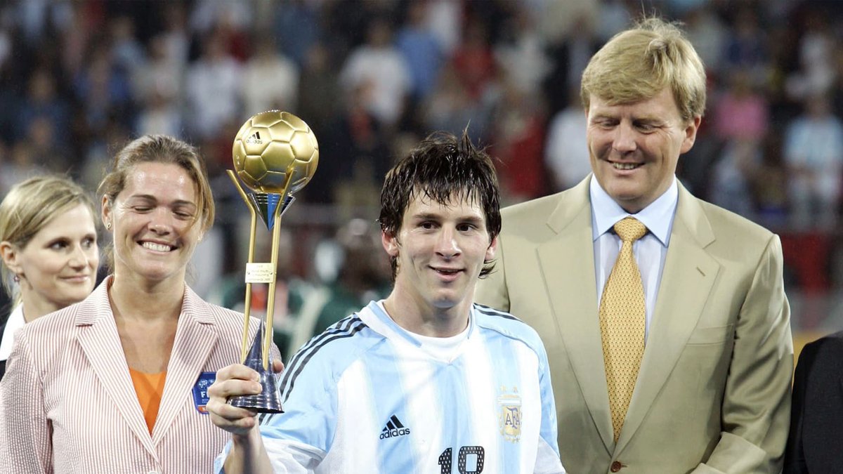 Messi represented Argentina in 4 different tournaments and has won the MVP award in every single one of them. No other player in history achieved that feat. (World Cup 2014, Copa America 2015, U20 World Cup 2005 and Olympics 2008).