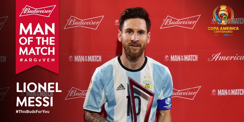 Messi is the player who won the most Copa America Man Of The Match awards in history (11).