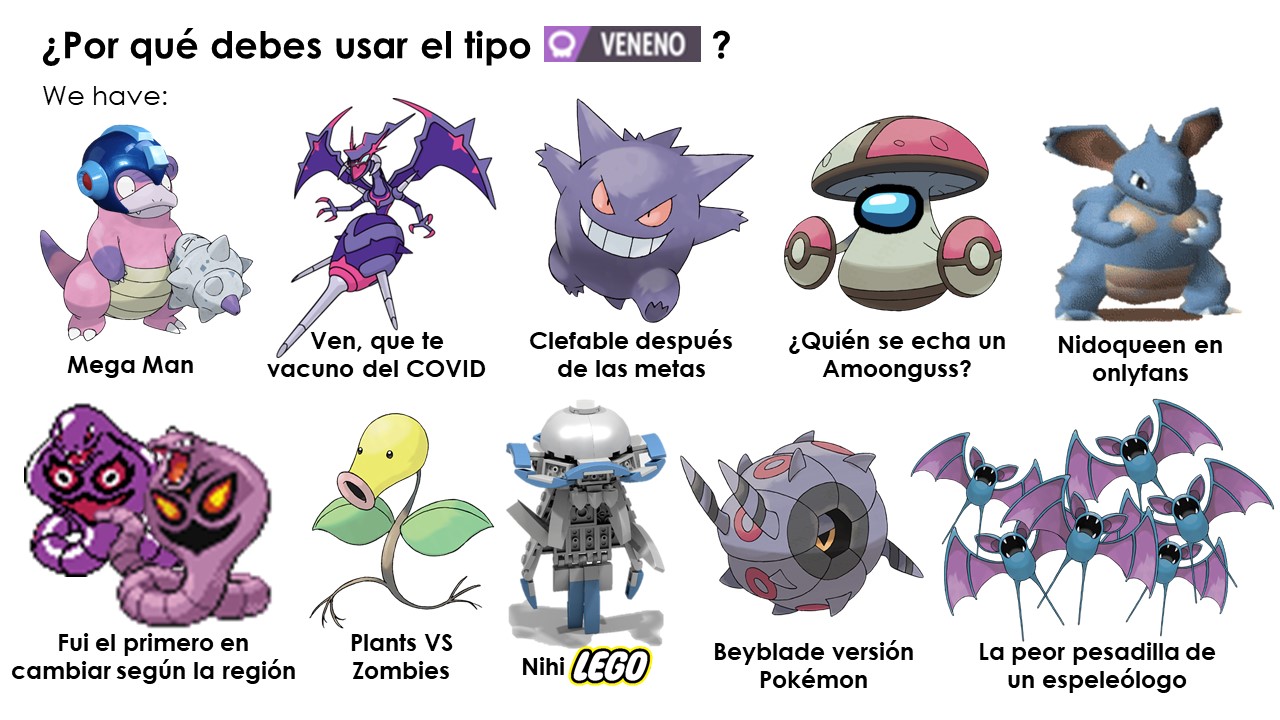 Todos os Pokémons tipo Venenoso 