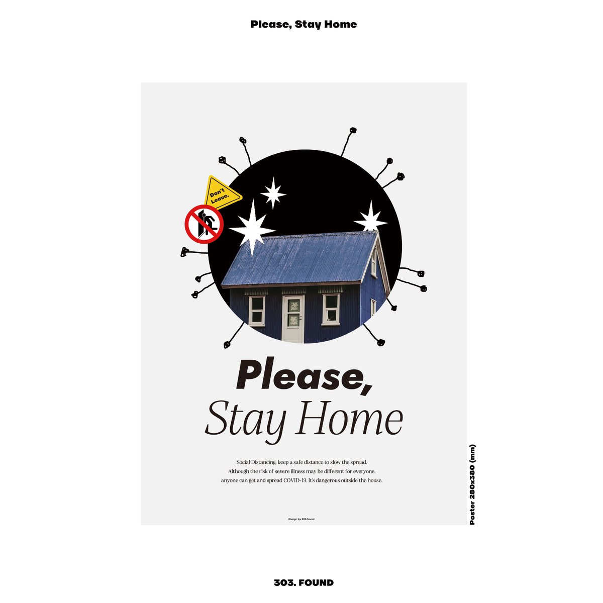 please, stay home / poster
