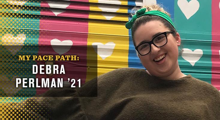 PaceUniversity's tweet photo. Honors College student Debra Perlman ’21 is always on the move. She participated in Pace’s NYC Design Factory, attended the 2019 Forbes Under 30 Summit, and worked two major internships, but at first, she had trouble choosing a major. https://t.co/9Ds0umFtgm https://t.co/3ThnHmFjZv