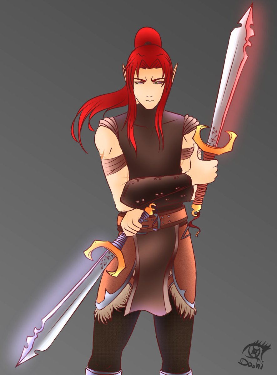 daniboweins's tweet photo. Hey! I made this quick drawing of my Darierd *-*
#dnd #hightelf #elf #fighter #digital https://t.co/18agplKnhQ
