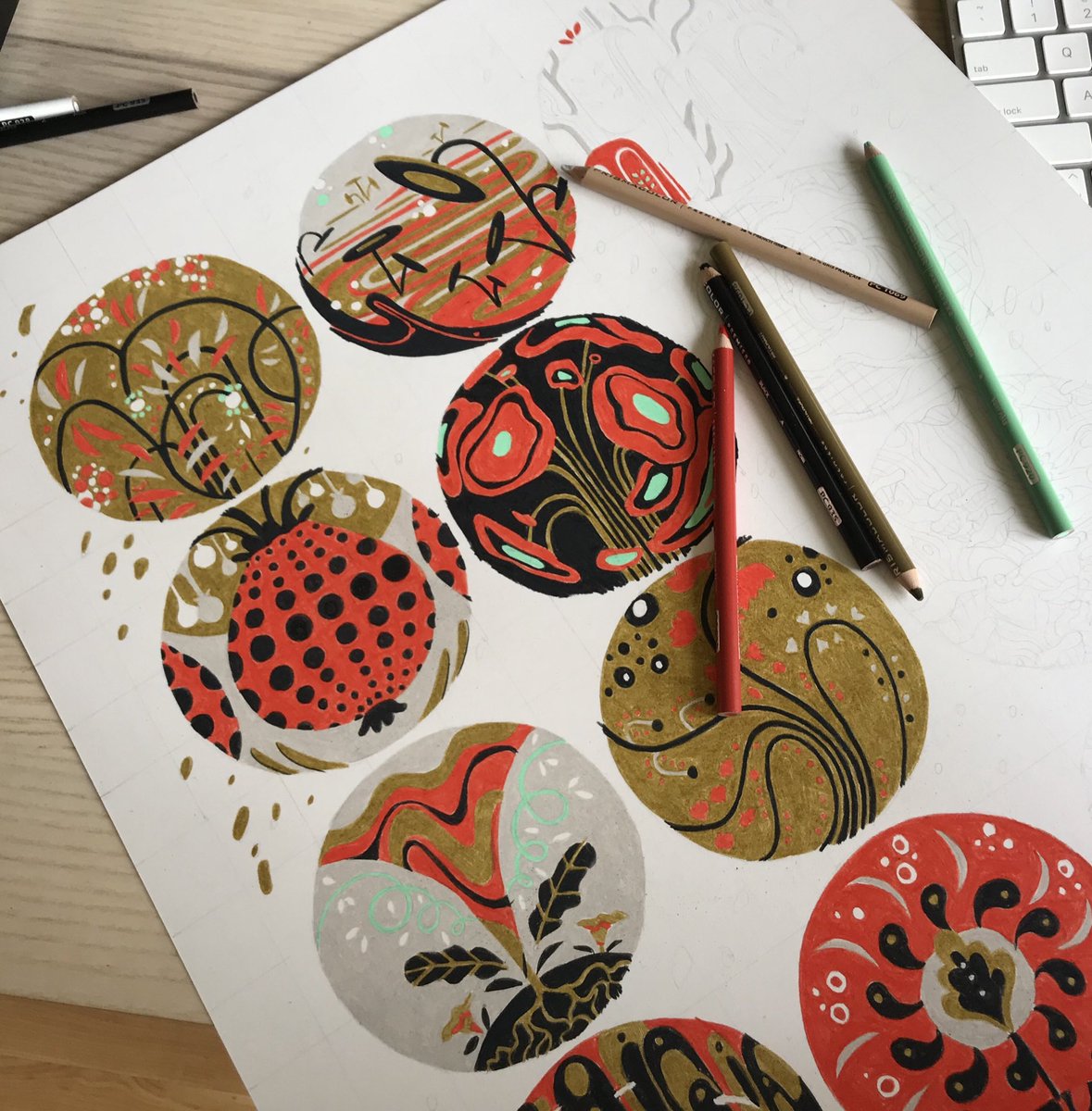 jdebbiel's tweet photo. “Unidentified specimens” 2020, colored pencil https://t.co/dYHL7tgYzN