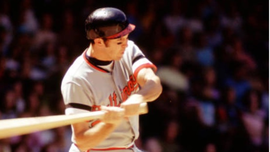 Brooks Robinson's short-brim helmet : r/baseball