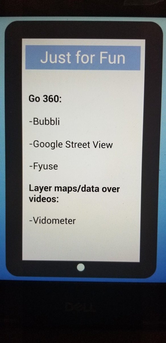 azatty's tweet image. Try some tools that let you use your phone to capture 360 video: @bubbli, #googlestreetview, @fyuse. And add maps+data to your video with #vidometer @journtoolbox #SPJ2020