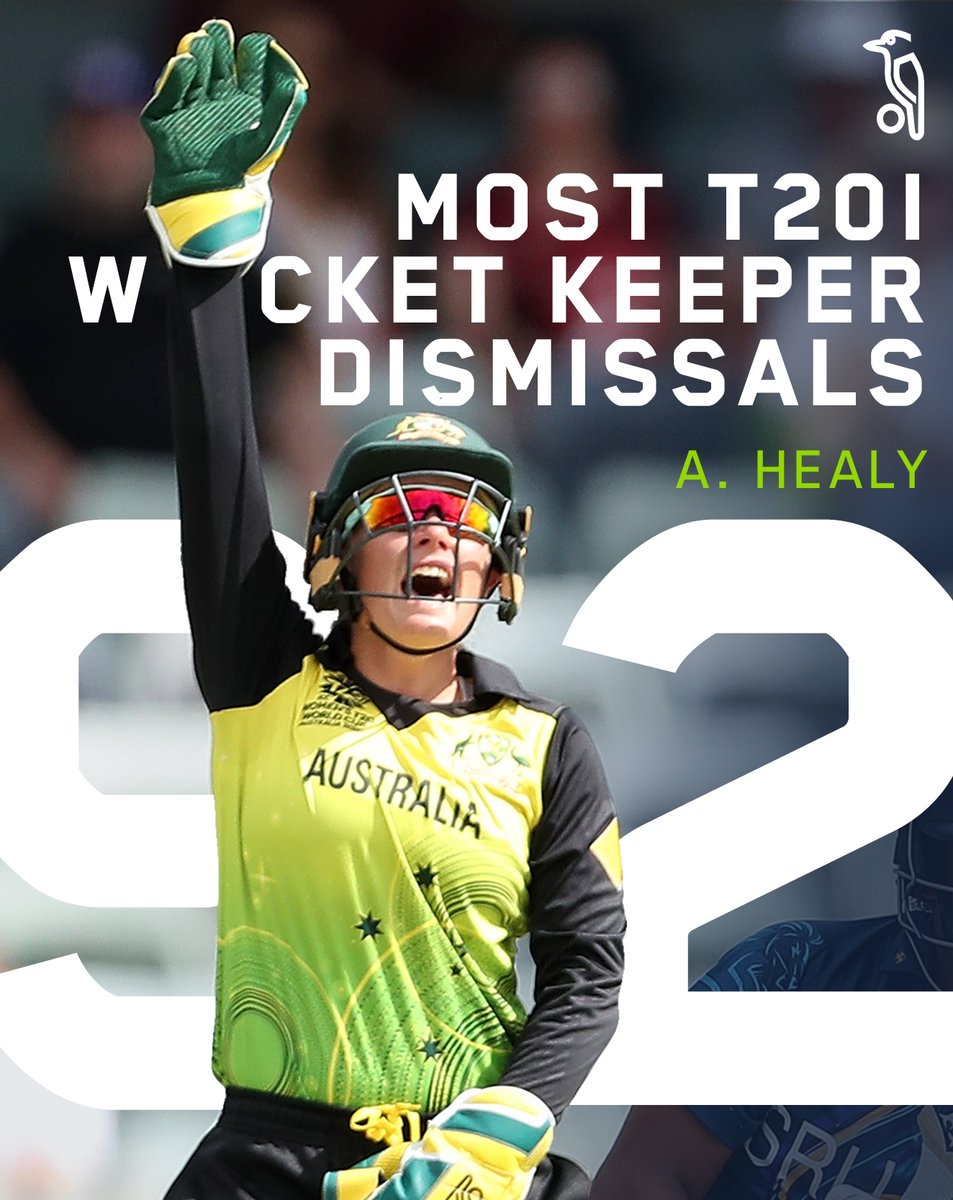 Congratulations to <a href="/ahealy77/">Alyssa Healy</a> on taking the top spot as the #1 in T20I wicket keeping dismissals! Huge achievement 👏