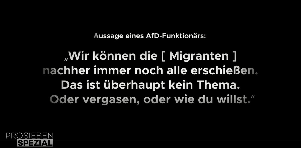 „Je schlechter es Deutschland geht, desto besser für die AfD“, sagt hoher #AfD-Mann in Doku, als er sich unbeobachtet fühlt. Darum müssten noch mehr Migrant*innen kommen. Später könne man sie alle 'vergasen'. Es ist der damalige Sprecher Christian #Lüth: zeit.de/politik/deutsc…