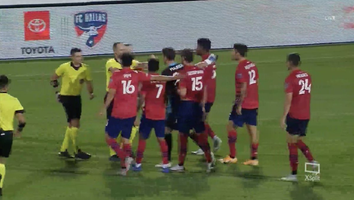Orlando_CityUK's tweet photo. FULL-TIME | 0-0

@FCDallas fuming with the referee at the end. He blew the FT whistle immediatley after their last-gasp corner came into the Orlando box. The Texas side have to settle for 1 point. Never really went for it, 11 vs. 10. Credit to City!

#FCDvORL #OrlandoCity #MLSUK https://t.co/bDr4hXmOkP
