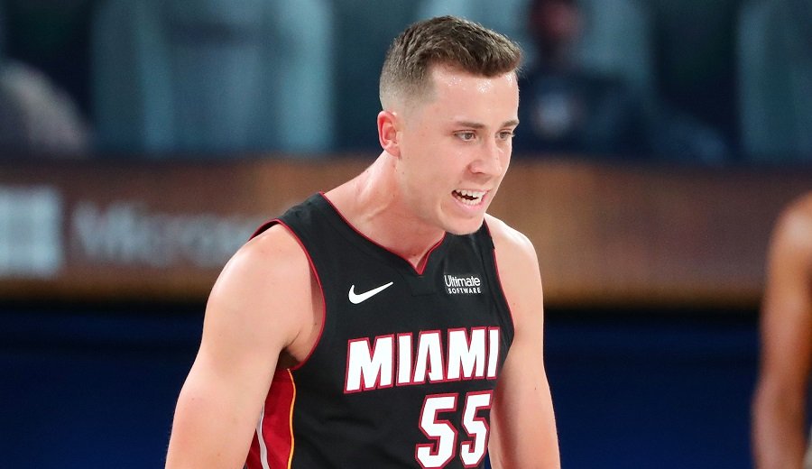 NBACVP's tweet image. Otro total acierto de la gerencia. No fue elegido en el #Draft2018, pero aún así jugó algunos partidos con la franquicia la temporada pasada. Se fue ganando un lugar en la plantilla y la confianza de Spoelstra. Hoy es una muy valiosa pieza del #Heat. Duncan Robinson.