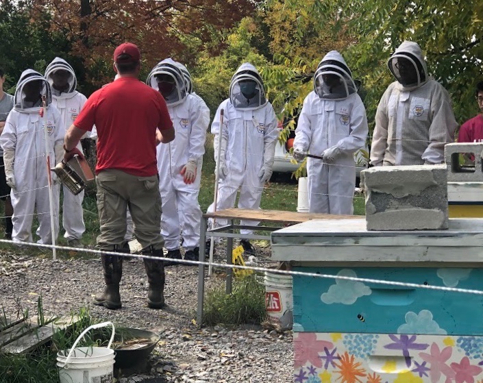 rhigilbart's tweet photo. A quintessential fall weekend in Ontario 🍁 On Sunday, boarding students collected honey from the campus bees and picked pumpkins at a local farm. Thankful to be #OutdoorsEveryday 🎃🐝 @LakefieldCS https://t.co/9LFBdPfwdf